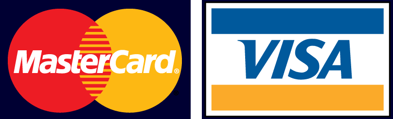 MasterCard and Visa accepted